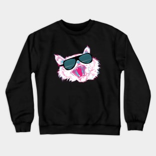 Awesome Totally Rad 80's Sunglass Cat Crewneck Sweatshirt